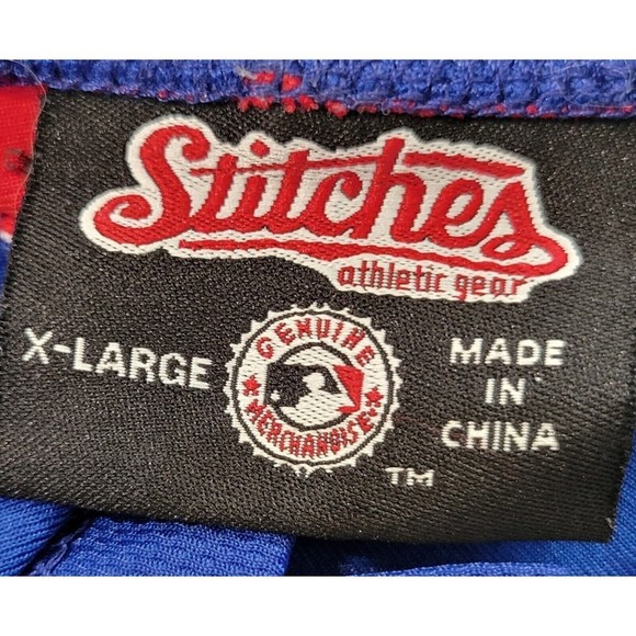 CHICAGO CUBS Jersey STITCHES Men’s LARGE Embroidered Logos Dual Sided MLB Gear - Picture 8 of 14